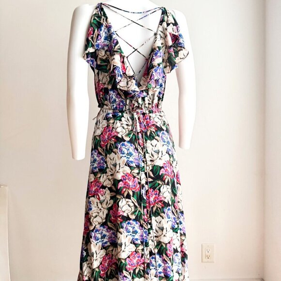 Wayf Floral Wrap Maxi Dress Sleeveless M - Picture 12 of 12